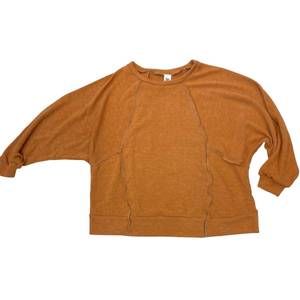 NEW SEW IN LOVE women's lightweight crewneck sweatshirt in pumpkin